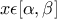 x\epsilon [\alpha ,\beta ]